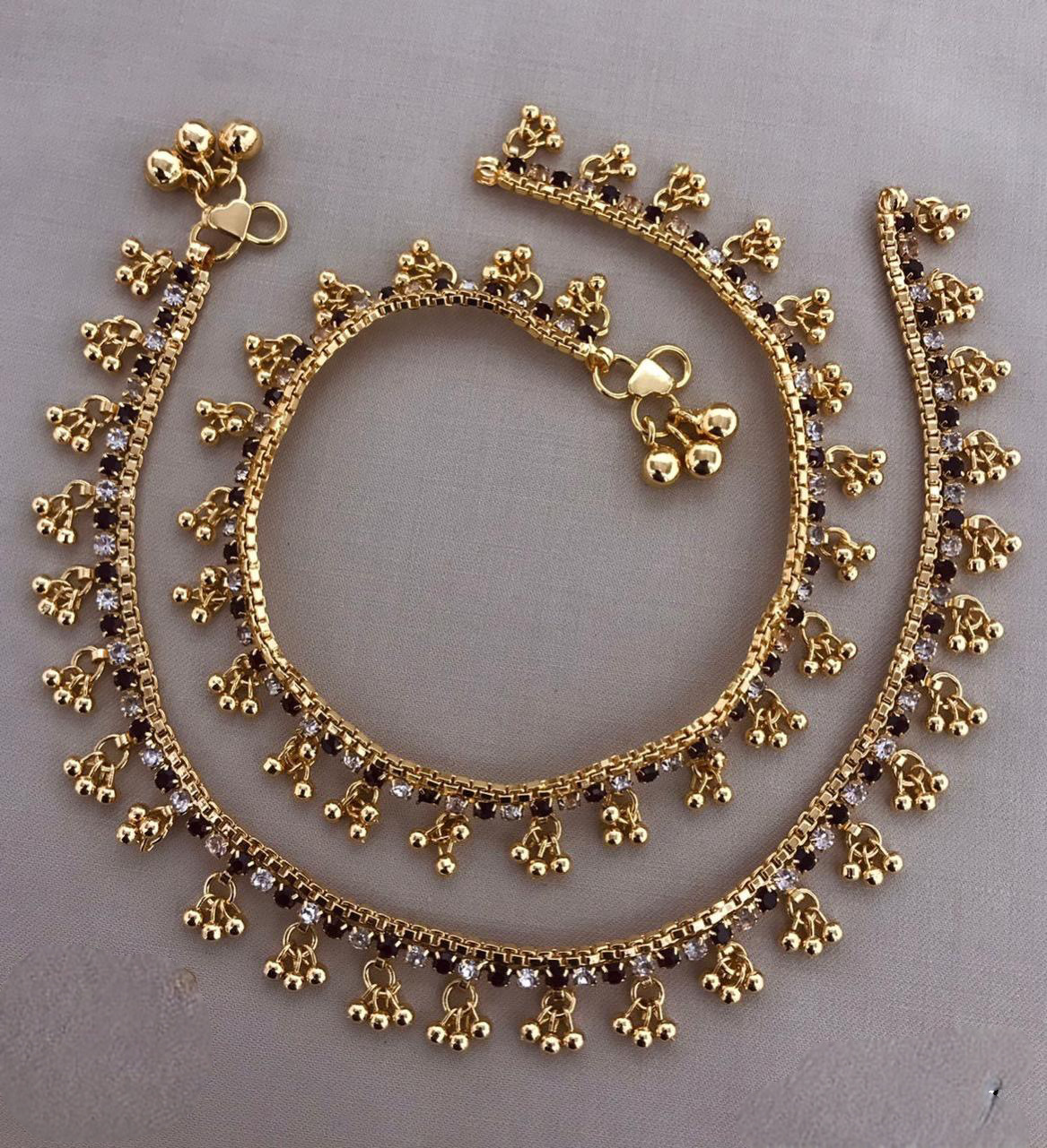 Ruby Ghungroo Anklets