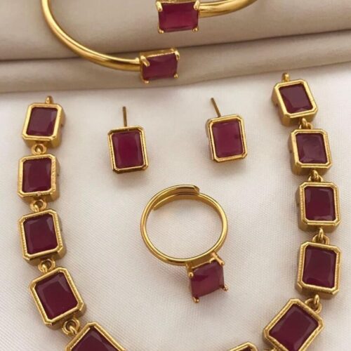 Ruby Sufi Necklace Set