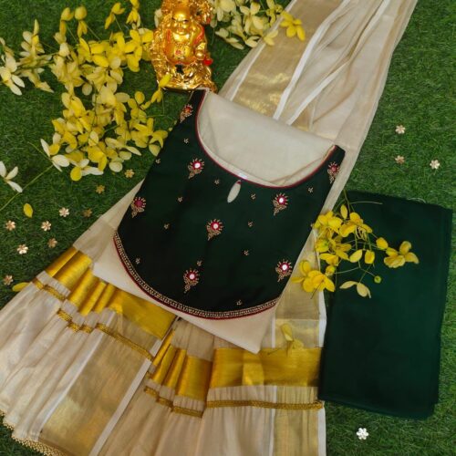Golden Tissue Salwar Set