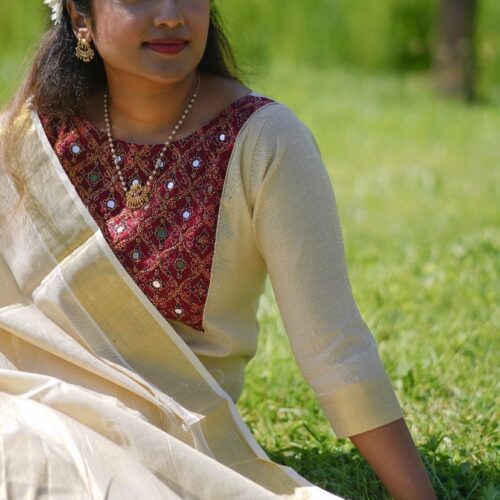 Golden Tissue Salwar Set