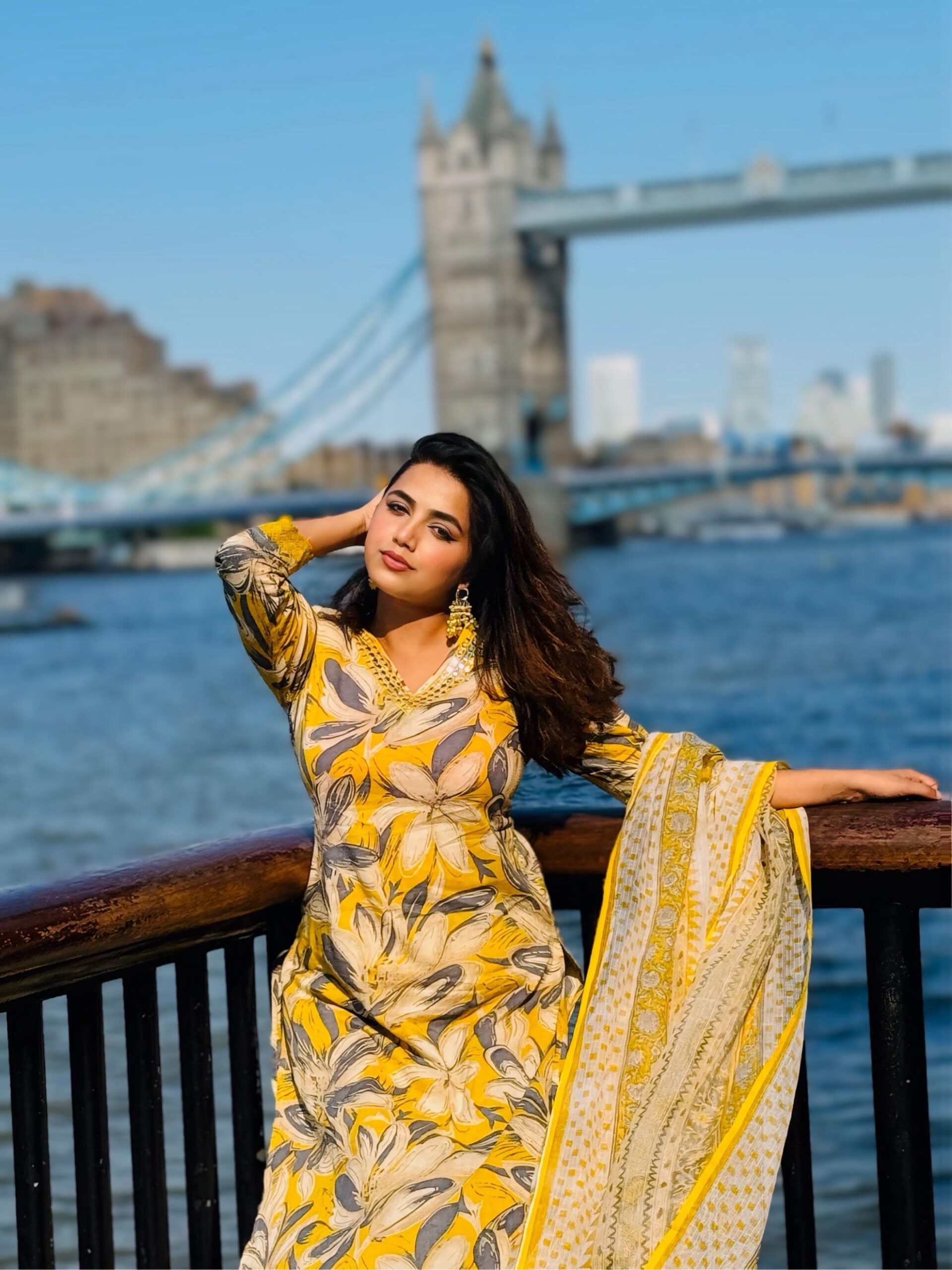 Cotton Floral Print Kurthi Set