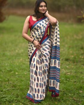 Floral Semi Modal Saree