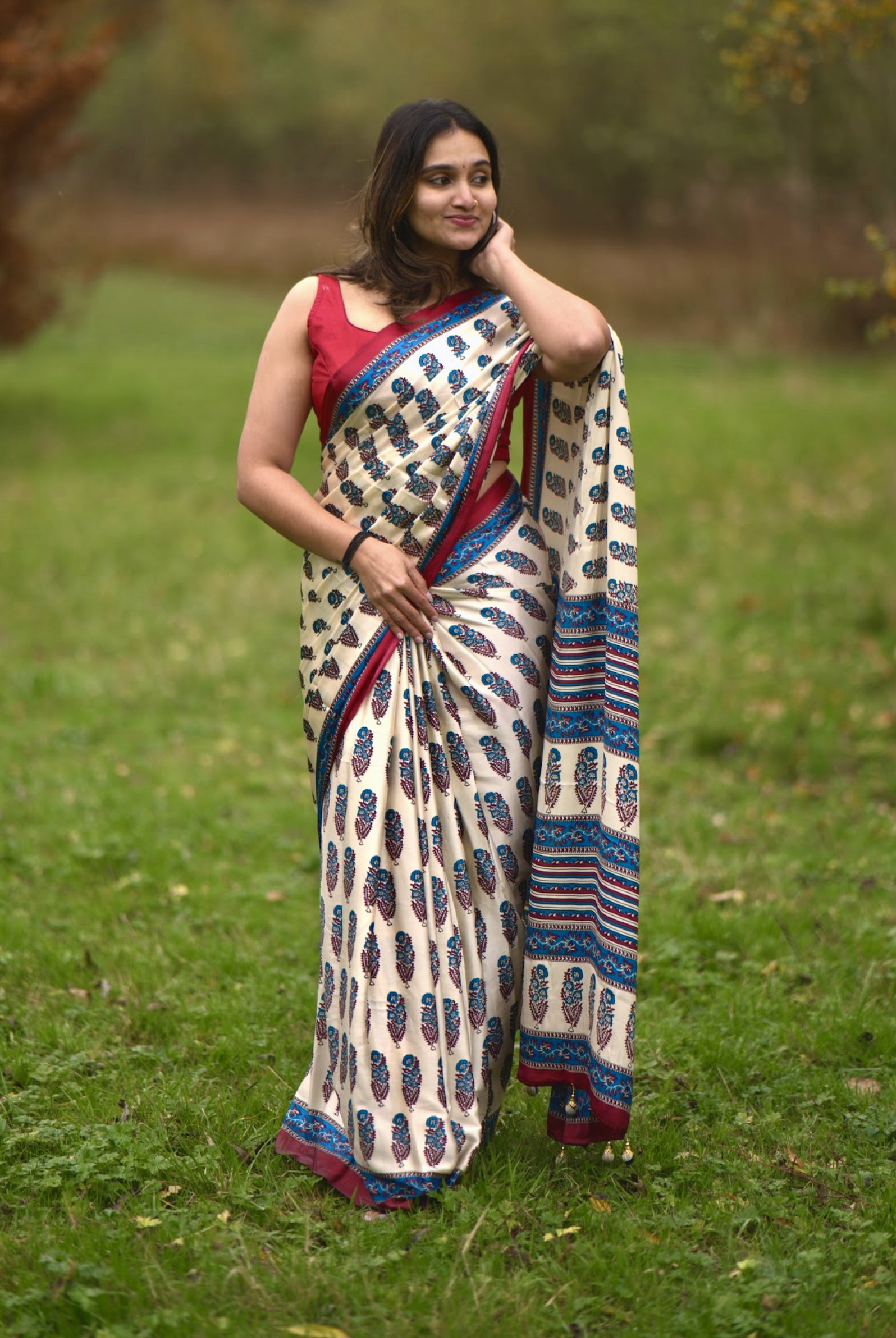 Floral Semi Modal Saree