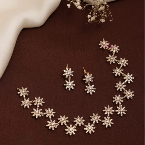 AD Nakshatra Rose Gold Choker/Necklace