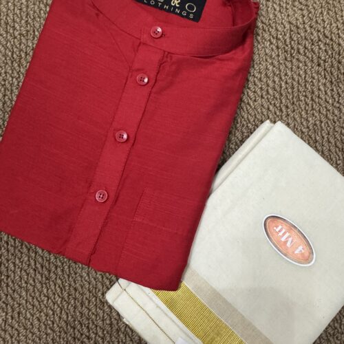 Red Kutha & Mundu - Size 40”