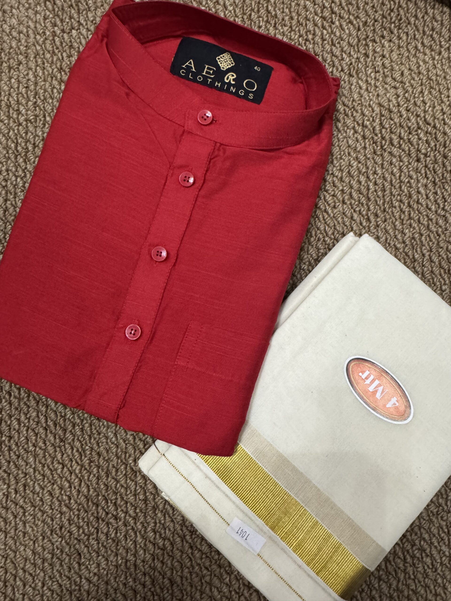Red Kutha & Mundu - Size 40”