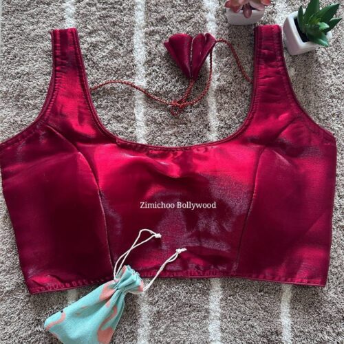 Sleeveless Zimmy Choo Silk Blouse - Maroon