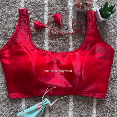 Sleeveless Zimmy Choo Silk Blouse - Red