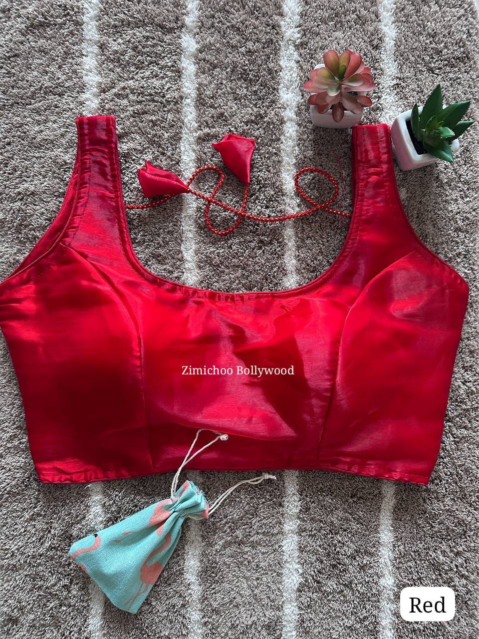 Sleeveless Zimmy Choo Silk Blouse - Red