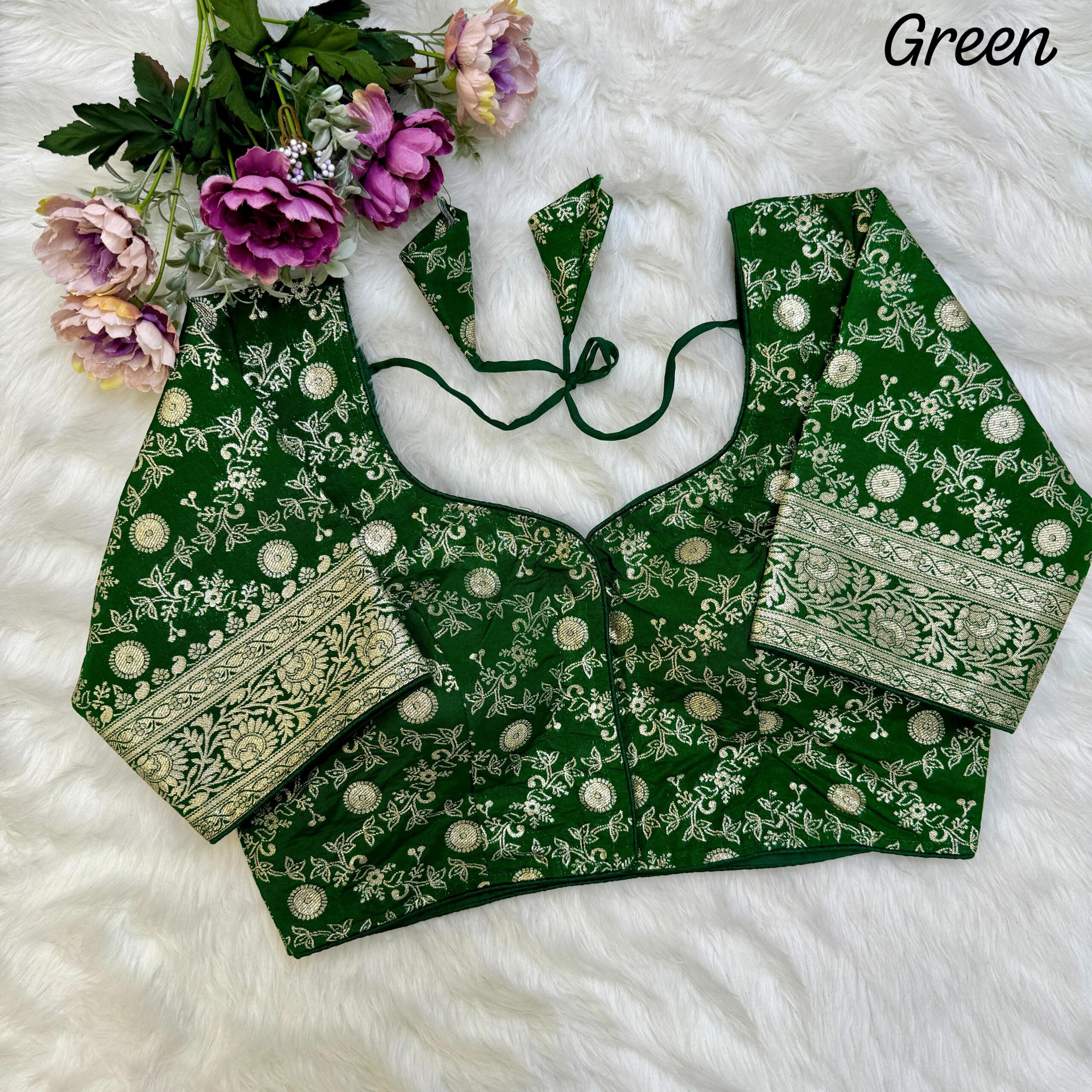 Dola Silk Blouse - Green