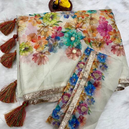 Floral Organza Saree