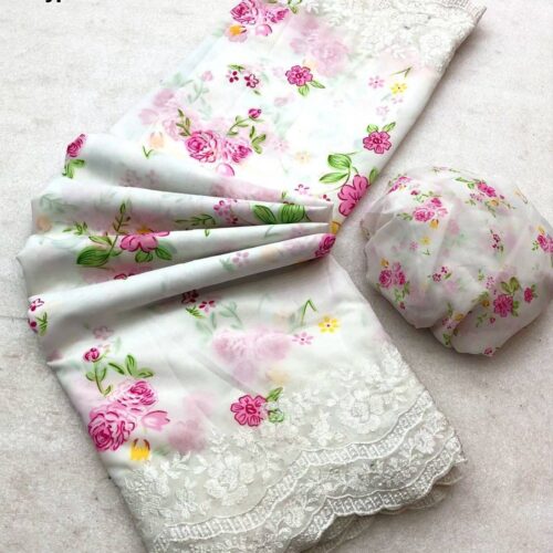 Floral Georgette Saree