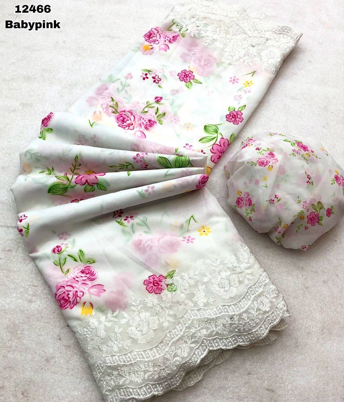 Floral Georgette Saree