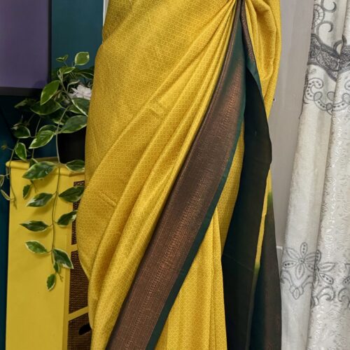 Kubera Silk Saree - Yellow Green