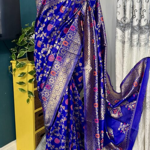 Rich Zari - Royal Blue Saree