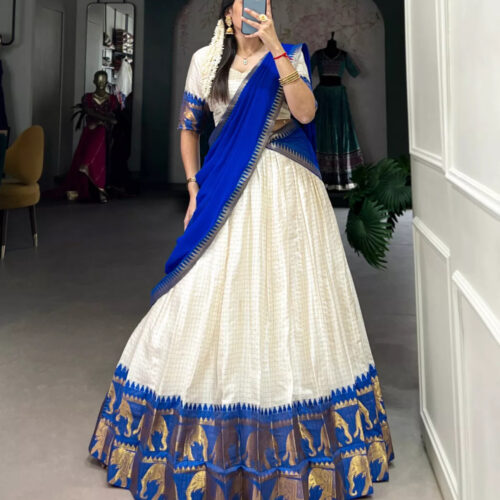 Silk Dhavani - Blue