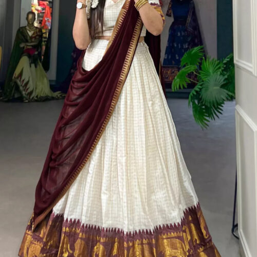 Silk Dhavani - Brown