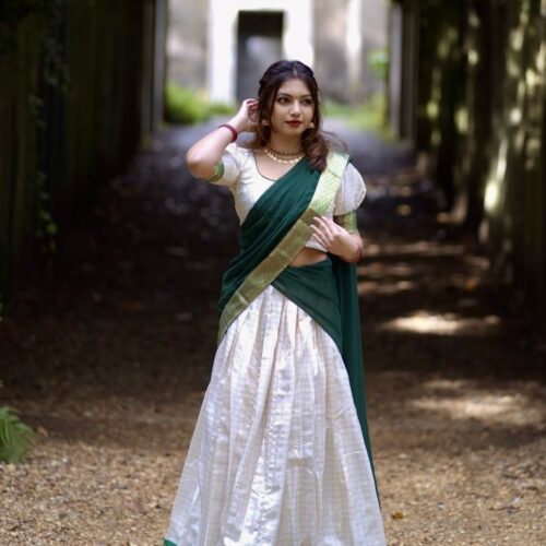 Silk Dhavani - Green