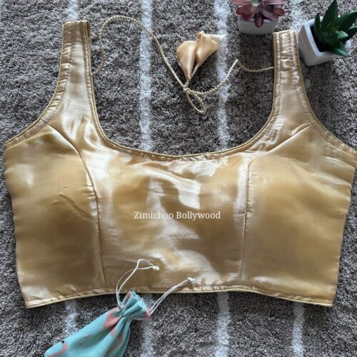 Sleeveless Zimmy Choo Silk Blouse - Light Gold