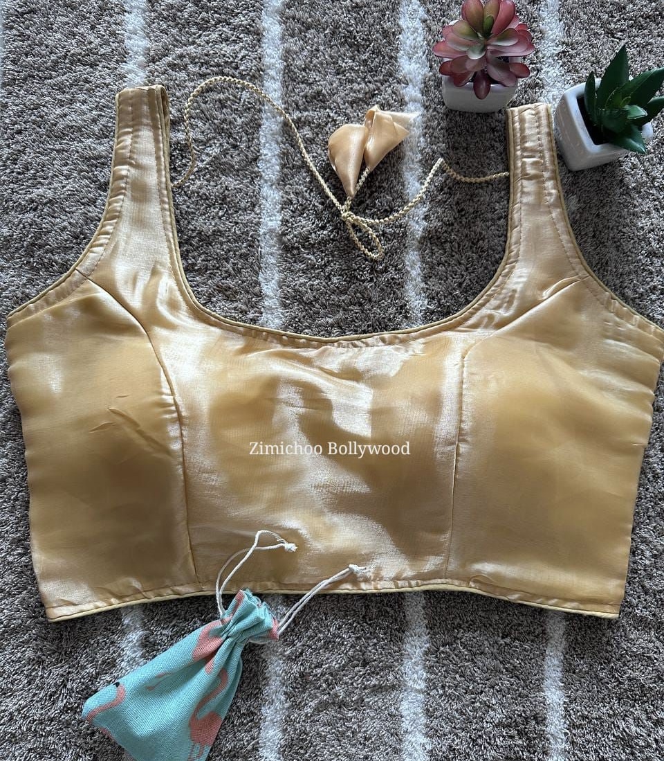 Sleeveless Zimmy Choo Silk Blouse - Light Gold