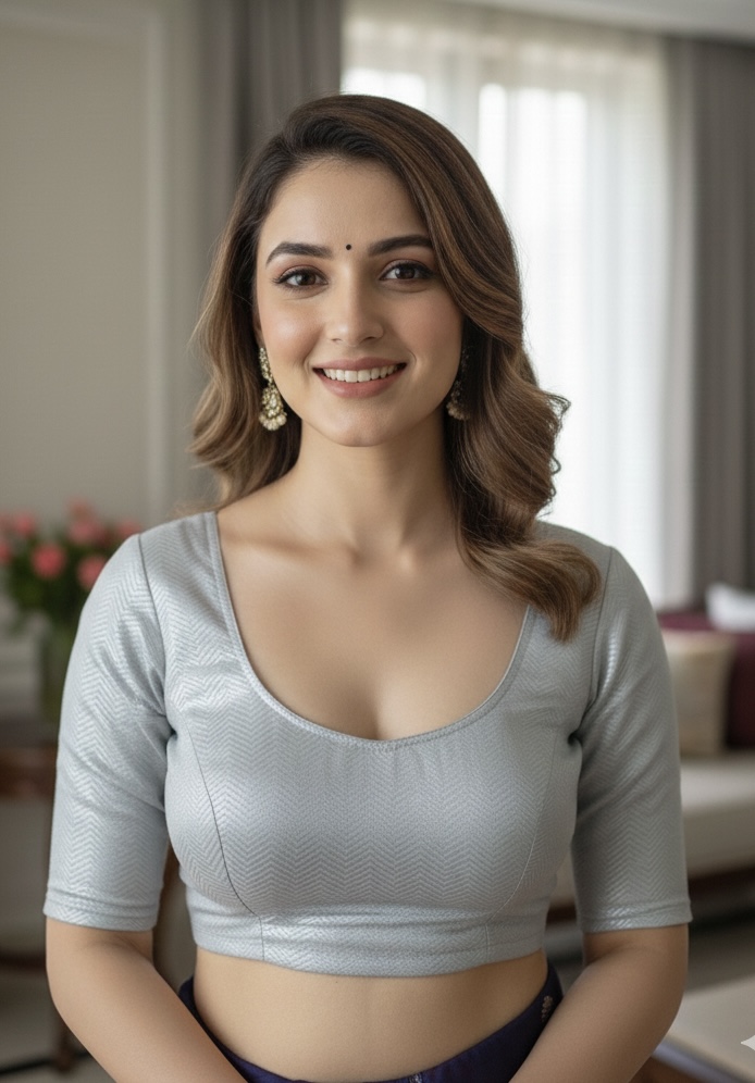 Stretchable Blouse - Silver