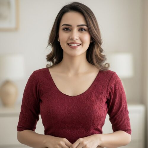 Stretchable Blouse - Maroon