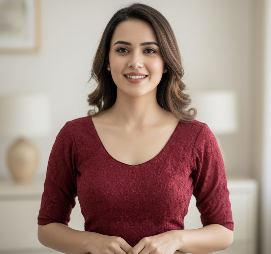 Stretchable Blouse - Maroon