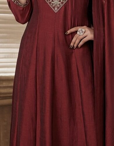 Vichithra Silk Pannel Cut Salwar Set - Maroon