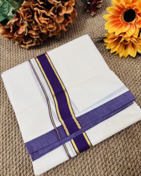 Cotton Mundu - Purple (Copy)
