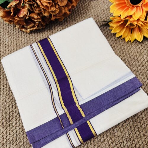 Cotton Mundu - Purple (Copy)