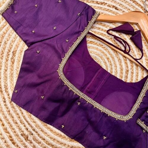 Handworked Blouse - Dark Purple