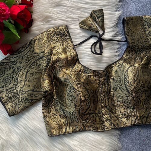 Brocade Blouse - Black