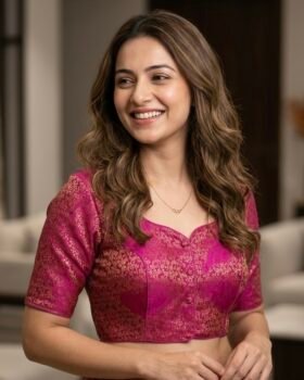 Floral Brocade Blouse - Pink