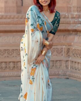 Floral Dola Silk Saree