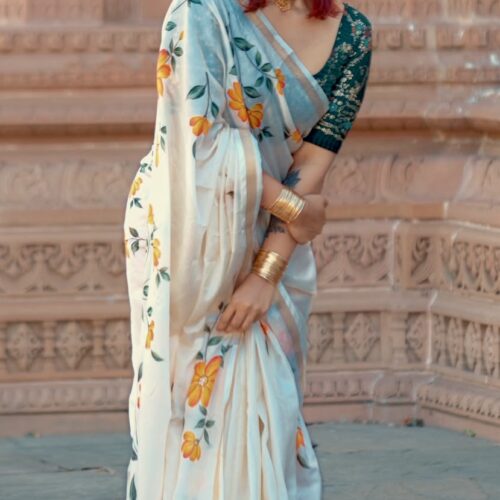 Floral Dola Silk Saree