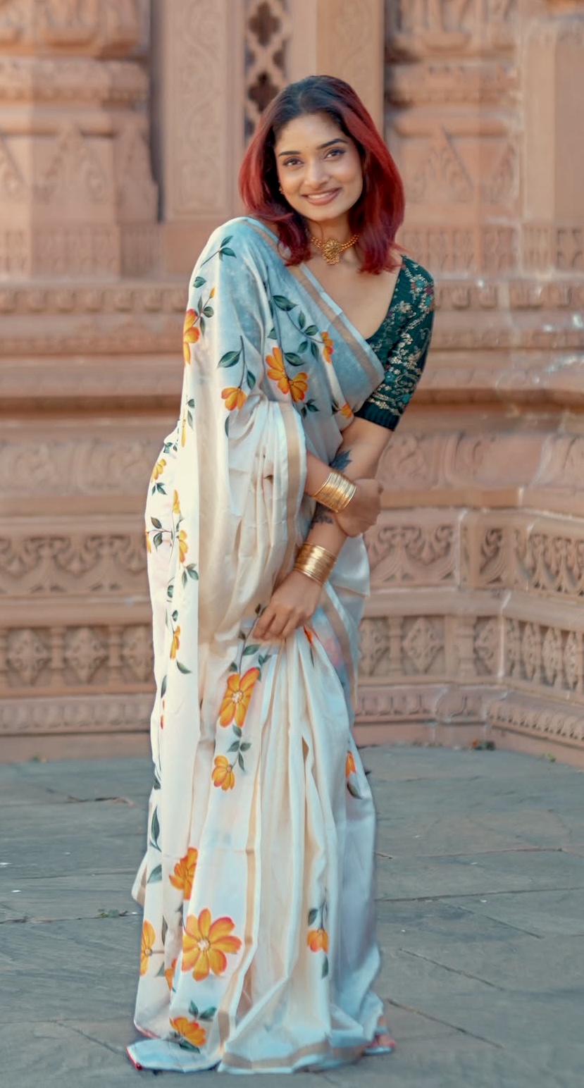 Floral Dola Silk Saree
