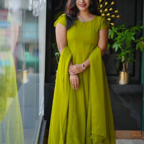 20 Pannel Designer Anarkali Set - Green ( pre-booking 3 weeks)