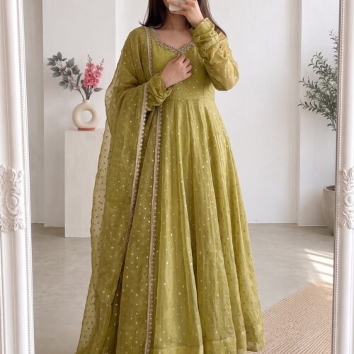 Pannel Designer Anarkali Set - (pre-booking 2-3 weeks)