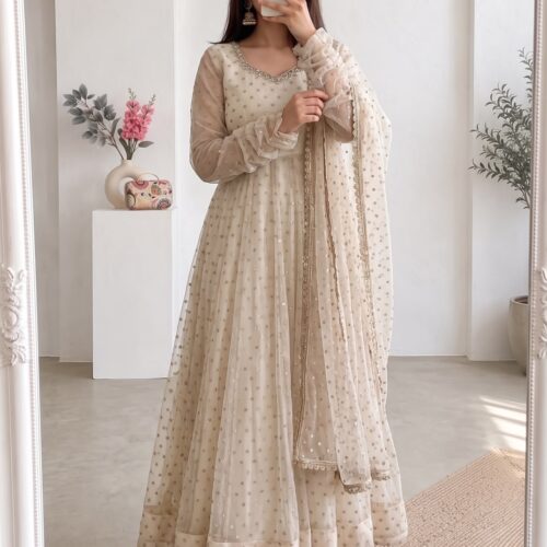 Pannel Designer Anarkali Set - ( pre-booking 2-3 weeks)