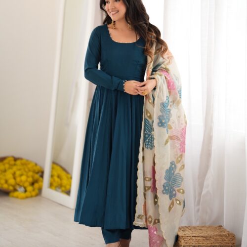 Pannel Designer Organza Anarkali Set - (pre-booking 2-3 weeks)